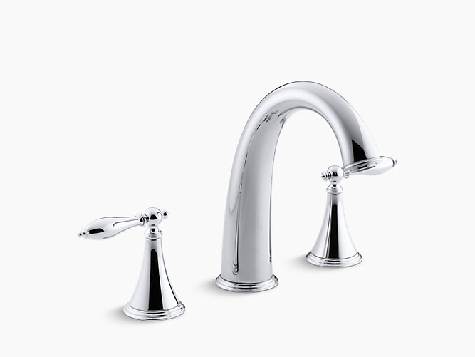K T314 4m Finial Traditional Deck Mount High Flow Bath Faucet